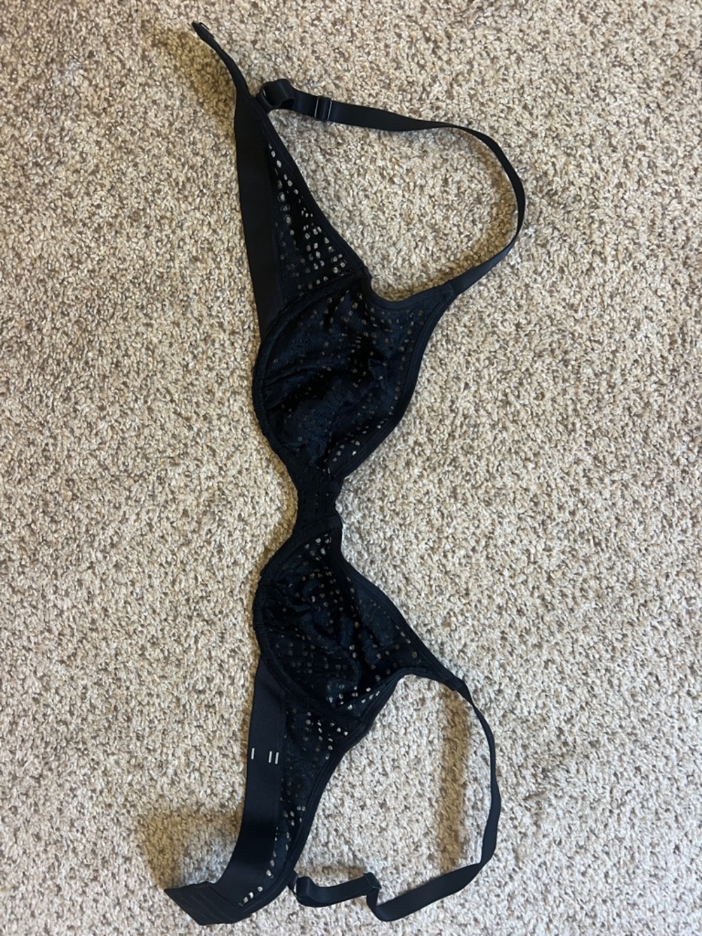 Negative Underwear Black Perforated Mesh Underwire Bra